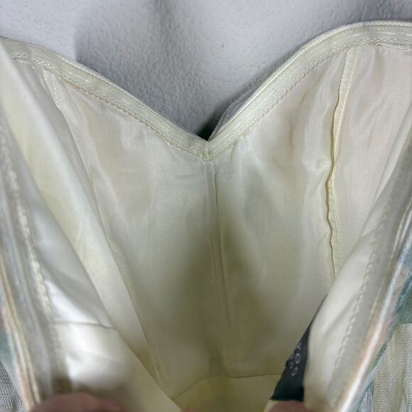 Jenny Yoo Collection 10 Annabelle Print Maxi Dress Ivory Sage Watercolor Pleated - Picture 11 of 12